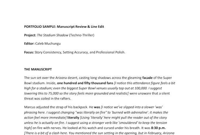 critically proofread your book manuscript